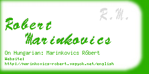 robert marinkovics business card