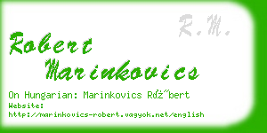 robert marinkovics business card